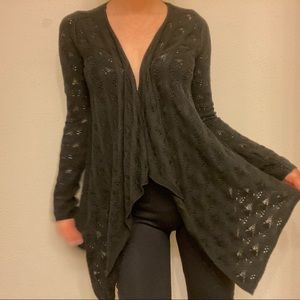 INC Black Knit Cardigan Top